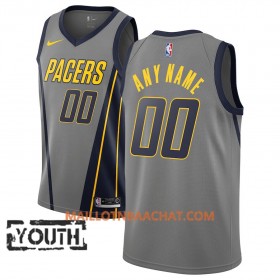Maillot NBA Indiana Pacers Personnalisable 2018-19 Nike City Edition Gris Swingman - Enfant